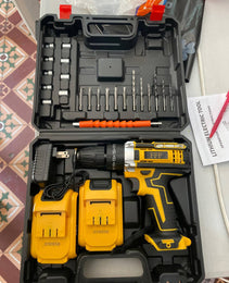 🔩Taladro Portátil Inalámbrico con Doble Batería y Múltiples Cabezales🛠️